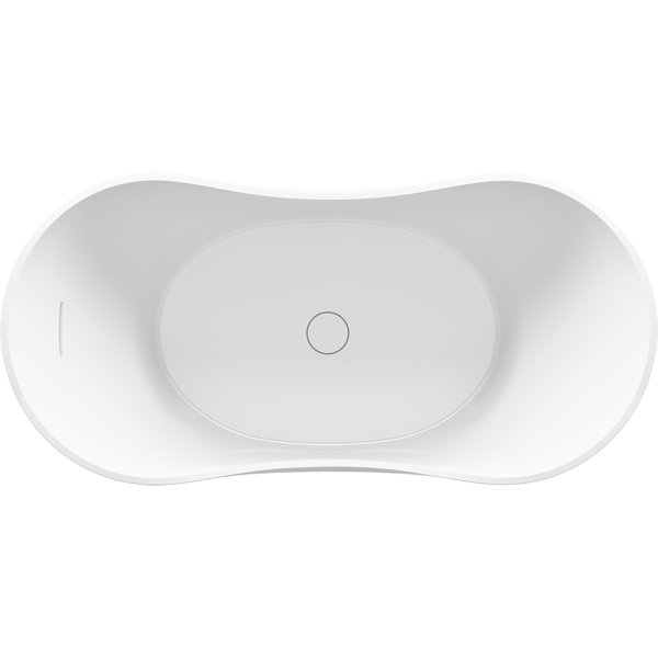 Kohler Abrazo® 66in X 32in Freestanding Bath with Center ToeTap